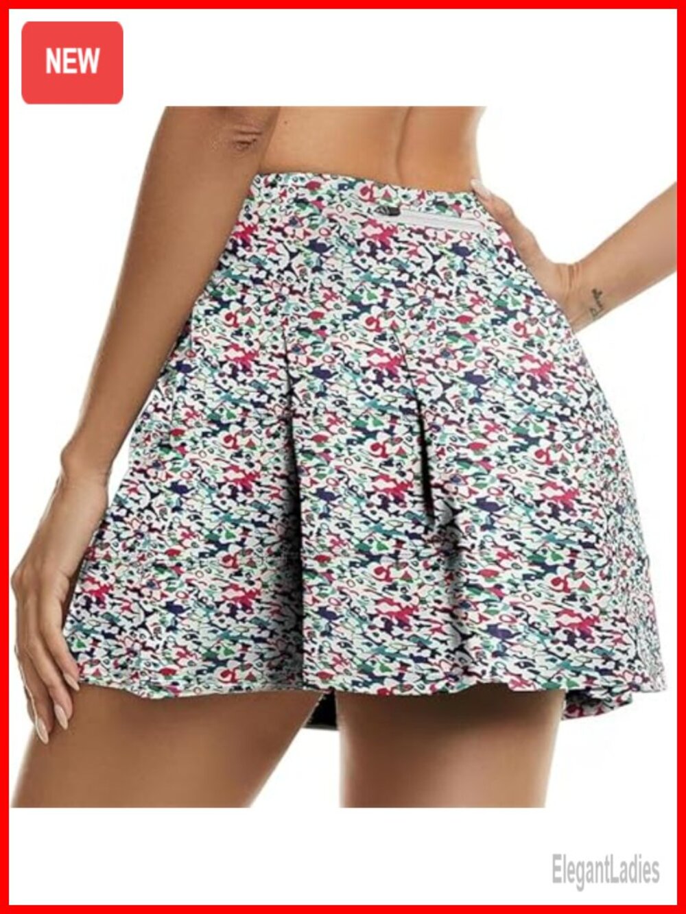 Women's Pleated Golf Skort with Inner Shorts Athletic Tennis Skirt